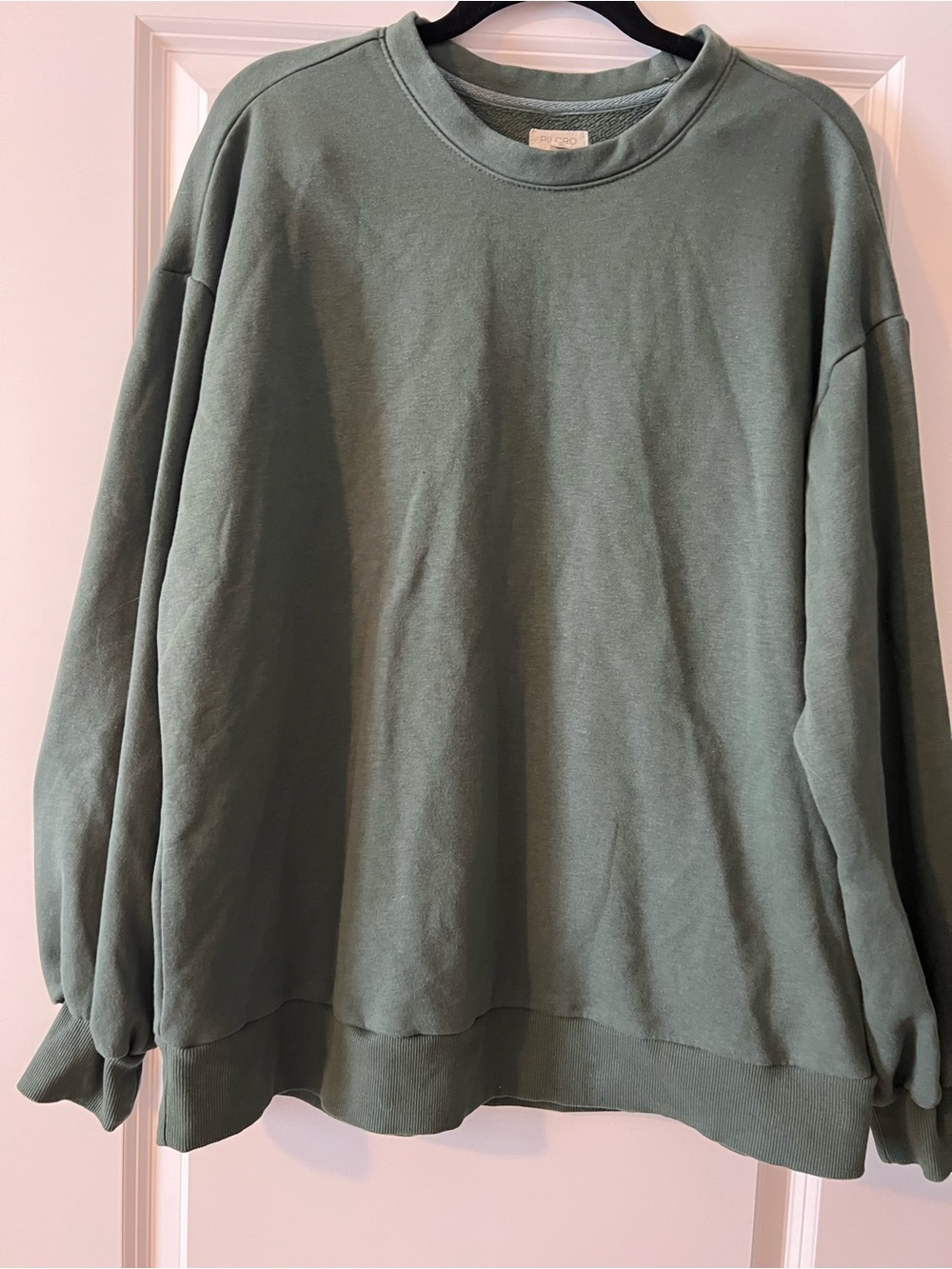 Pilcro Olive Green Fleece Sweatshirt
